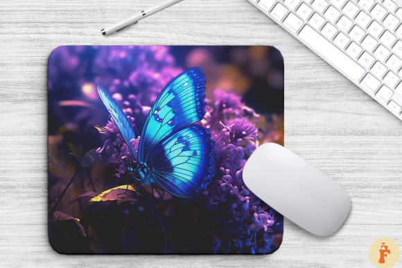 Blue Butterfly Sitting on Flowers Graphics for Editorial Use