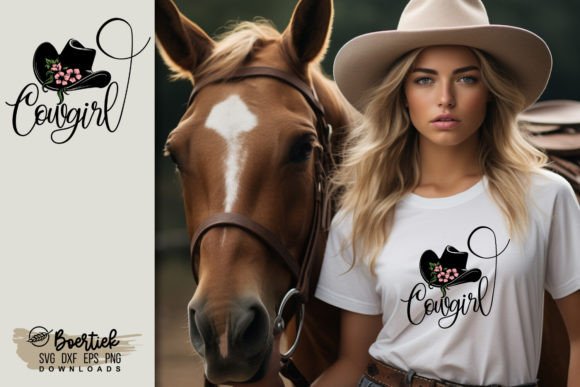 Cowgirl with Western Hat SVG for Graphics and Crafts