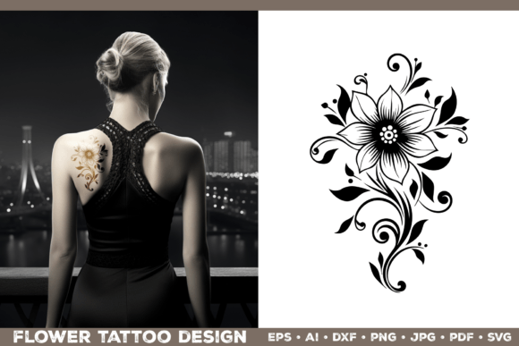 Elegant Flower Graphic for Crafts and Branding