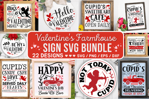 Farmhouse Valentine Graphics for Crafts and Web Design