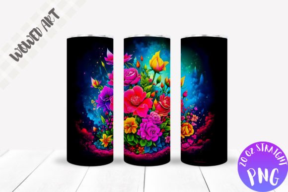 Flowers 20 Oz Skinny Tumbler Wrap