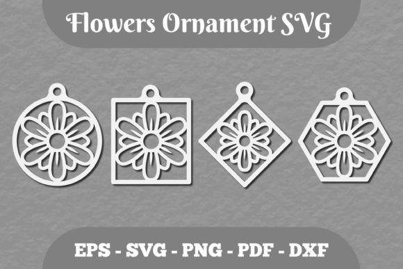 Flowers Ornament SVG 1 for Crafts and Graphics