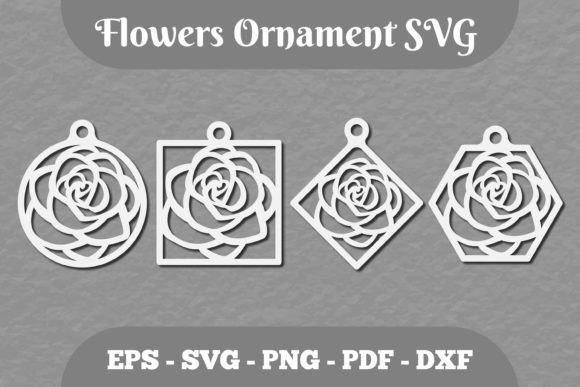 Flowers Ornament SVG 10 for Crafts and Graphics