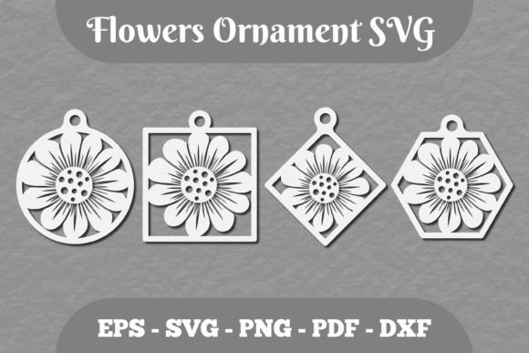 Flowers Ornament SVG 5 for Crafts and Graphics
