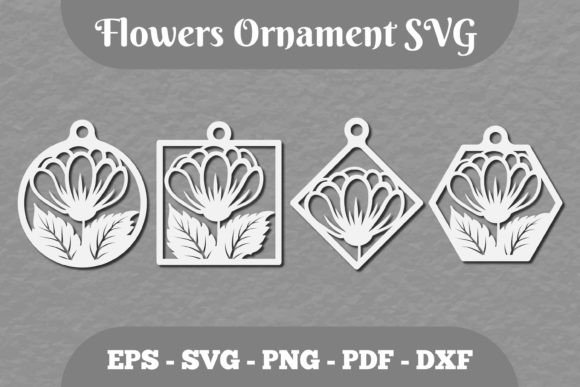 Flowers Ornament SVG 6 for Crafts and Graphics
