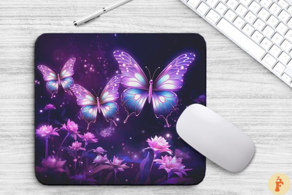 Glowing Purple Butterflies Graphics for Modern Branding