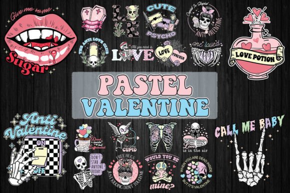 Pastel Valentine SVG Bundle for Graphics and Crafts