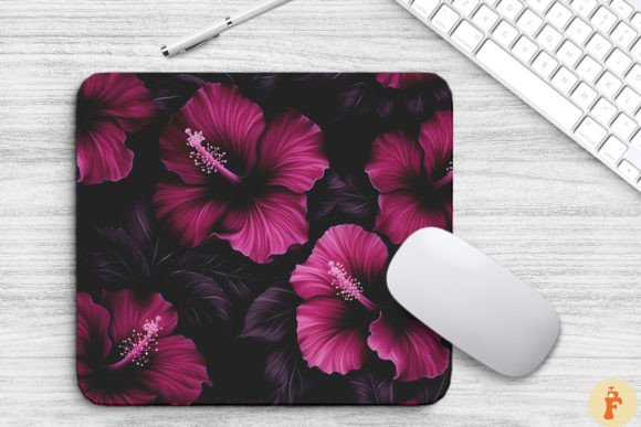 Tropical Magenta Hibiscus Graphics for Editorial Design