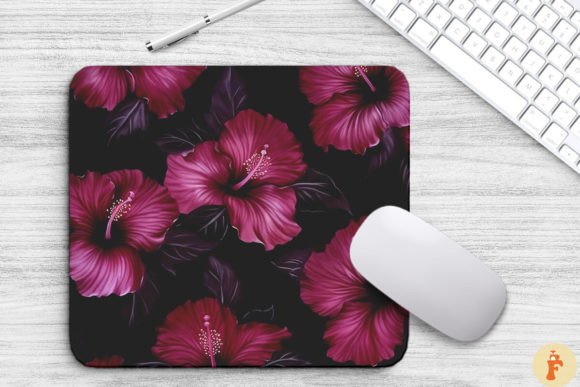 Tropical Pink Hibiscus Flowers Graphics for Local Branding