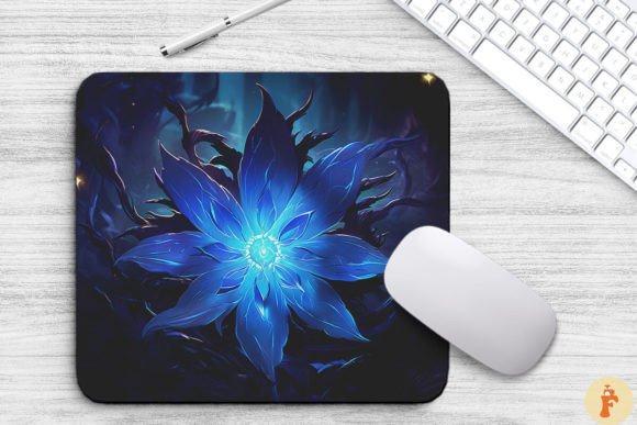 Whimsical Alien Blue Flower Graphics for Handmade Business